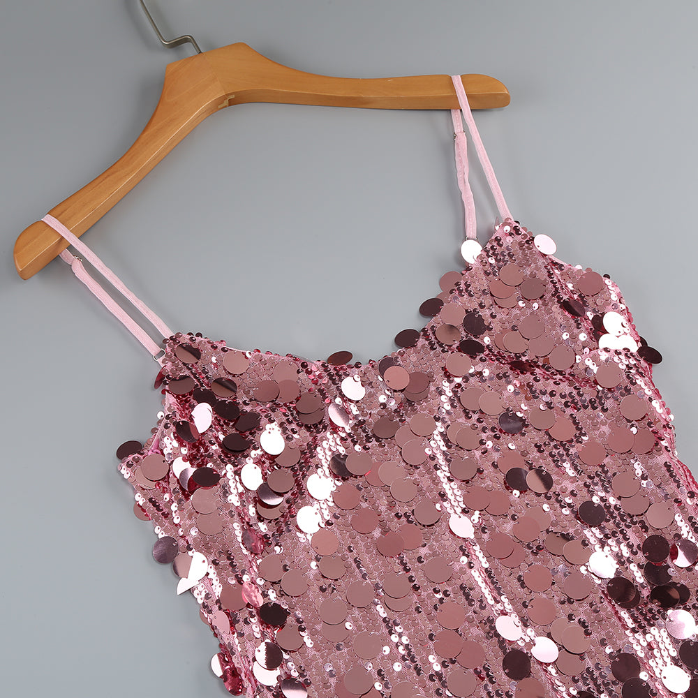 Big Sequin Dress Pink HV1624