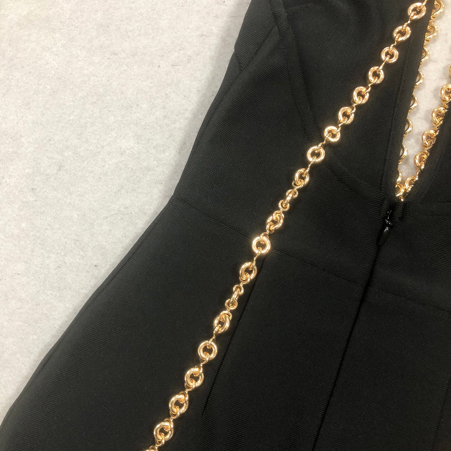 Halter Chain Maxi Dress Black