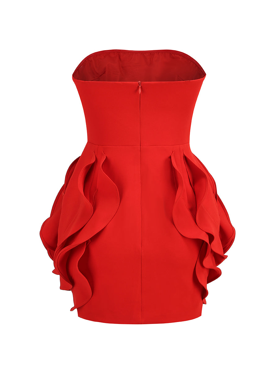 Strapless Flower Detail Dress HV