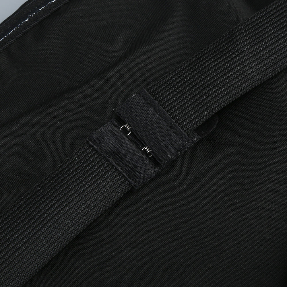 Strapless Chain Detail Jumpsuit Black HV1680