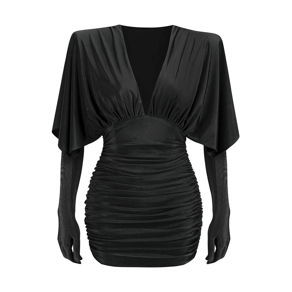 Long Sleeve Ruched Dress HV9764