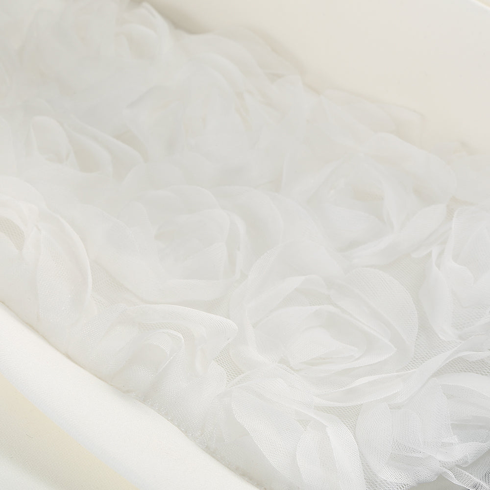 Strapless Puff Dress White