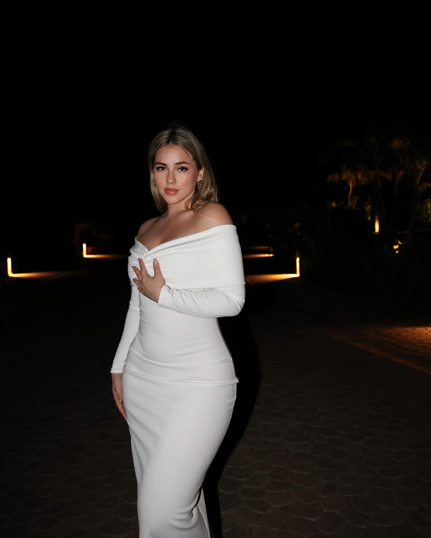 Long Sleeve Off The Shoulder Maxi Dress HV1060