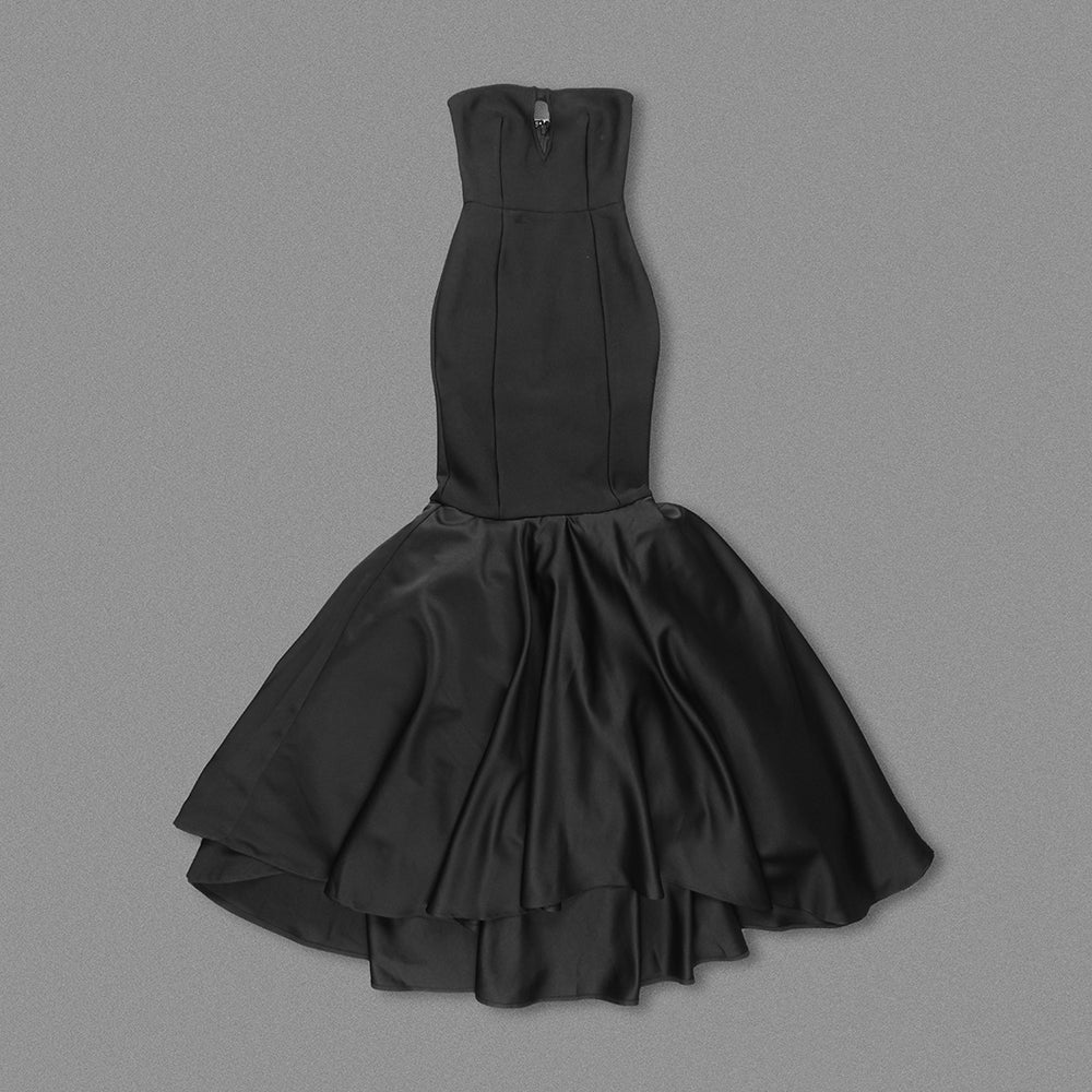 Strapless Mermaid Maxi Dress Black HV2078