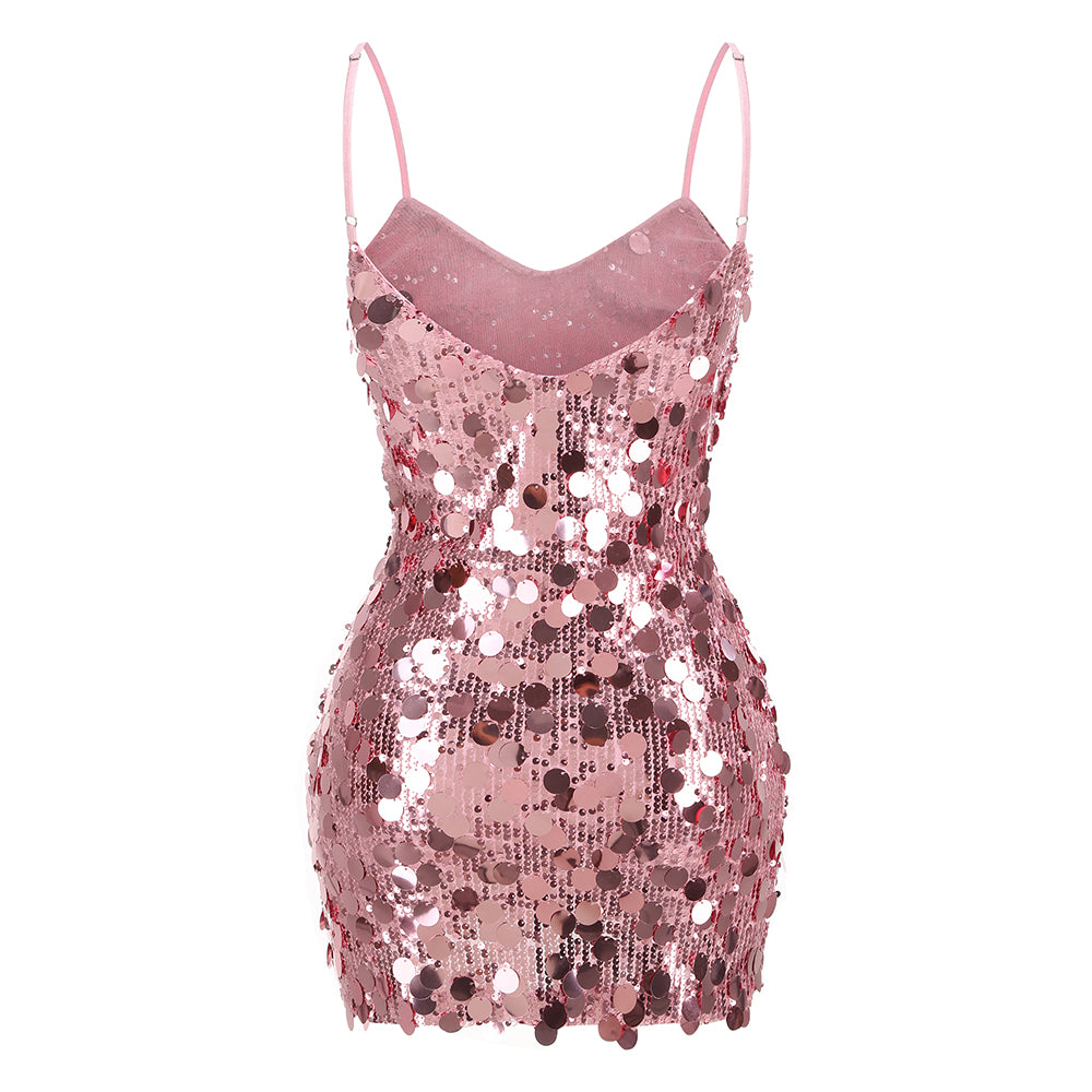 Big Sequin Dress Pink HV1624