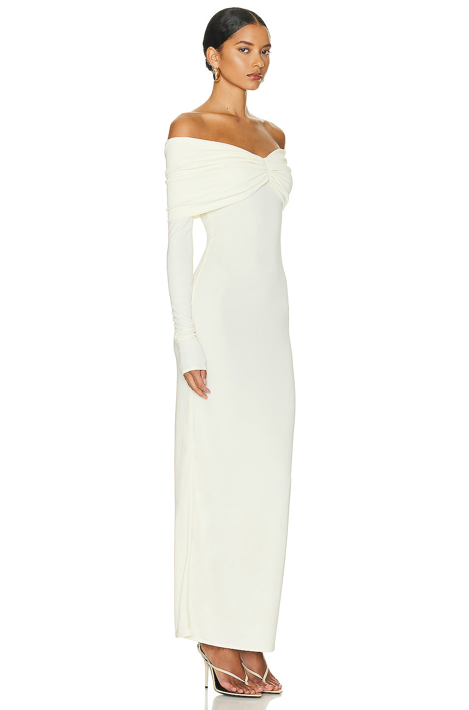 Long Sleeve Off The Shoulder Maxi Dress HV1060