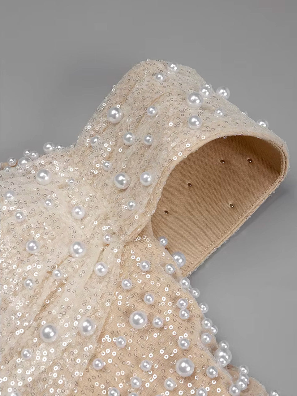 Bardot Pearl Sequin Maxi Dress Gold