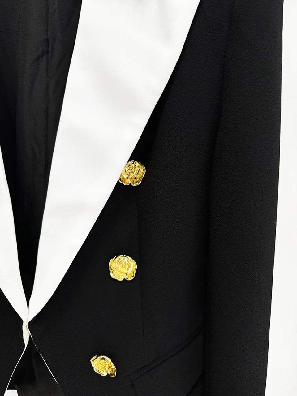 Blazer Skirt Suit Black White