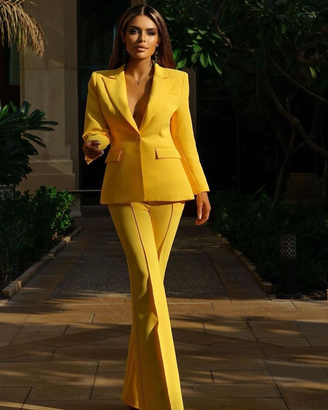 Long Sleeve Suit Hot Pink