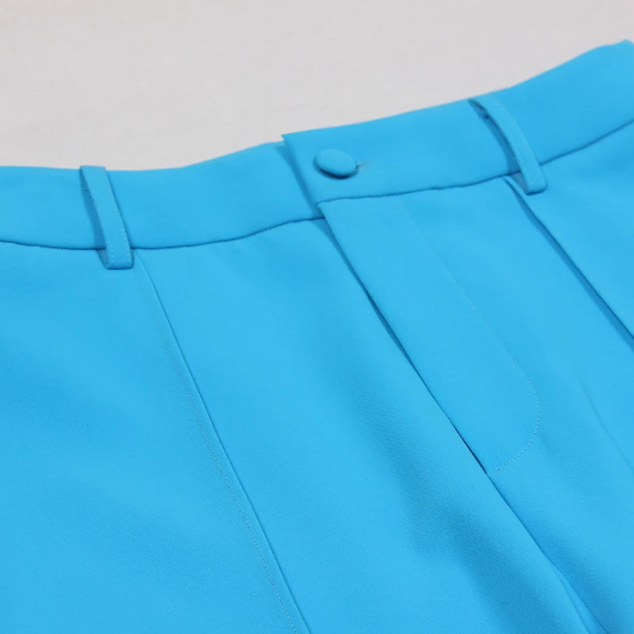 Long Sleeve Colorblock Suit Blue White