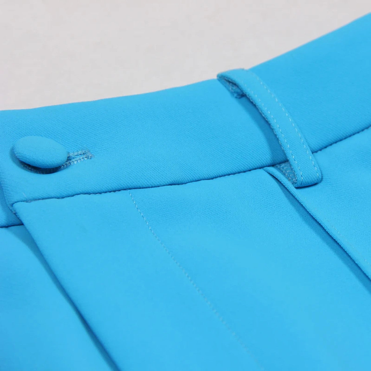 Long Sleeve Colorblock Suit Blue White