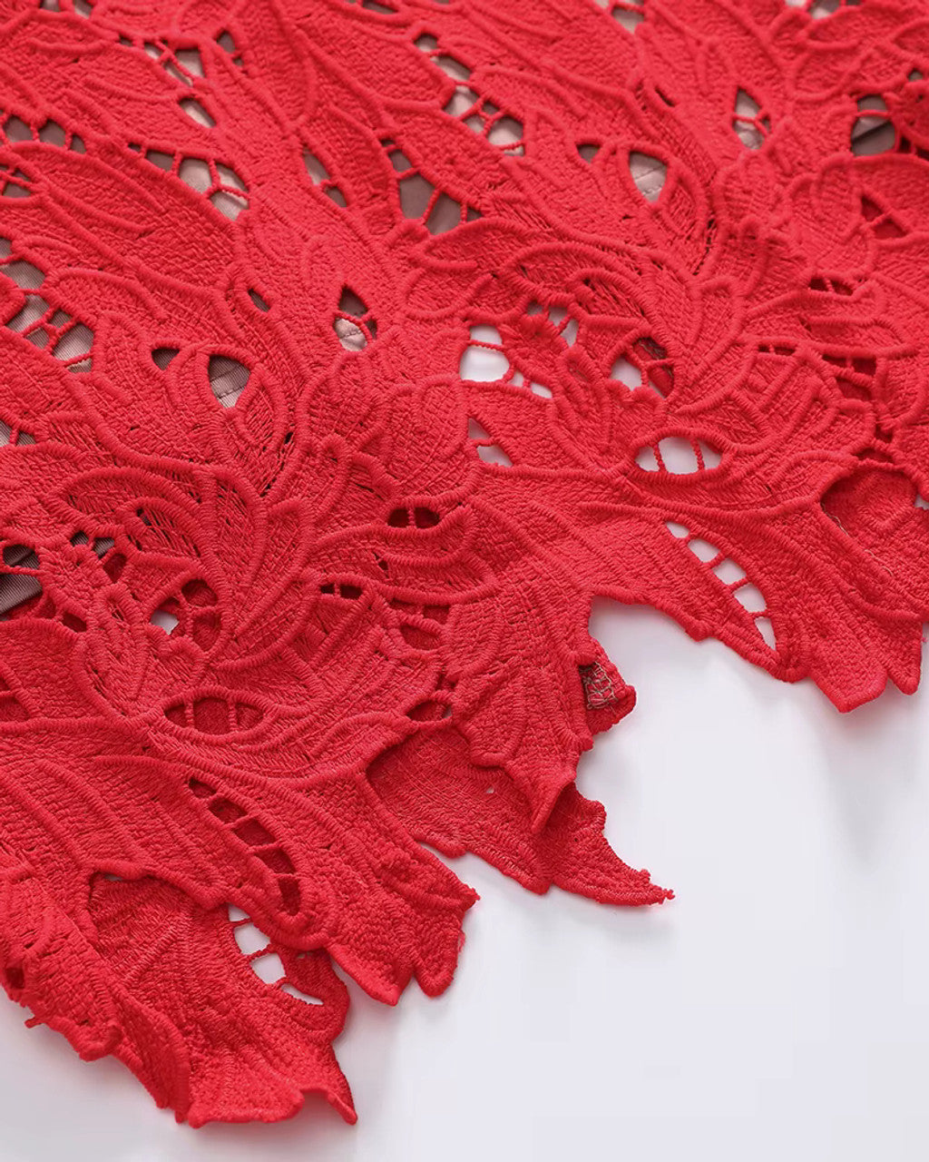 Crochet Maxi Dress Red