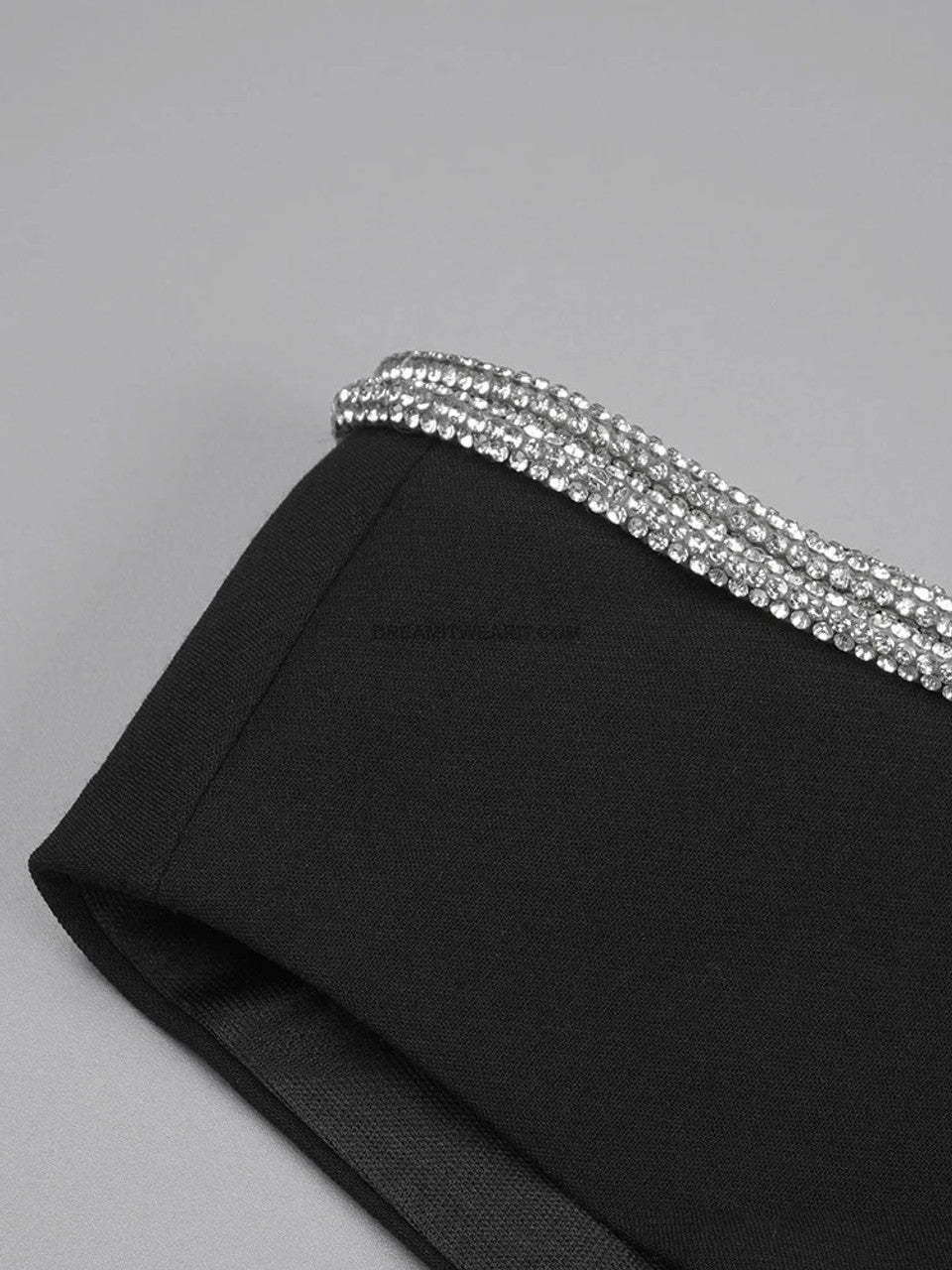 Crystal Trim Jumpsuit Black HV1040