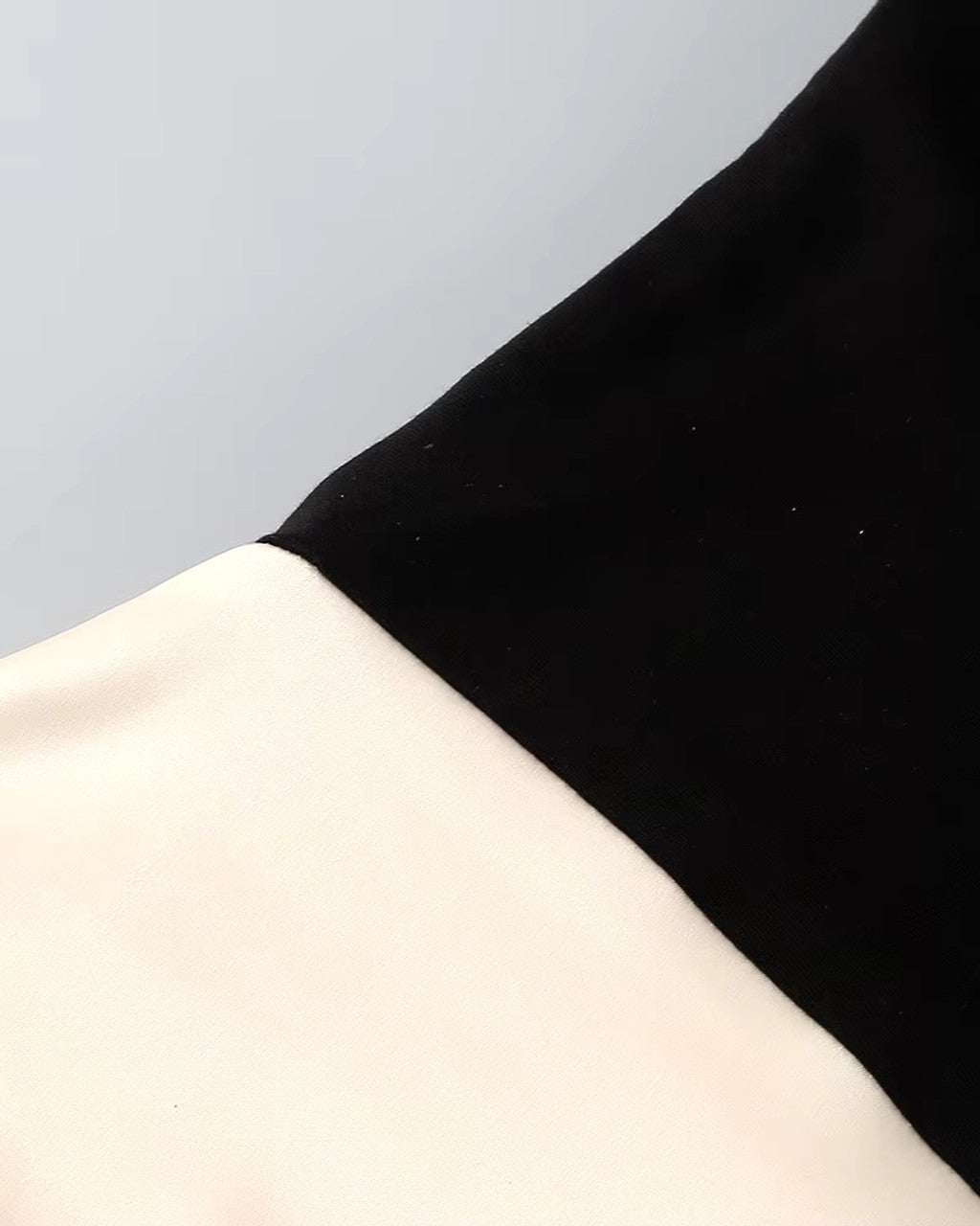 Draped Crystal Detail Dress Ivory Black