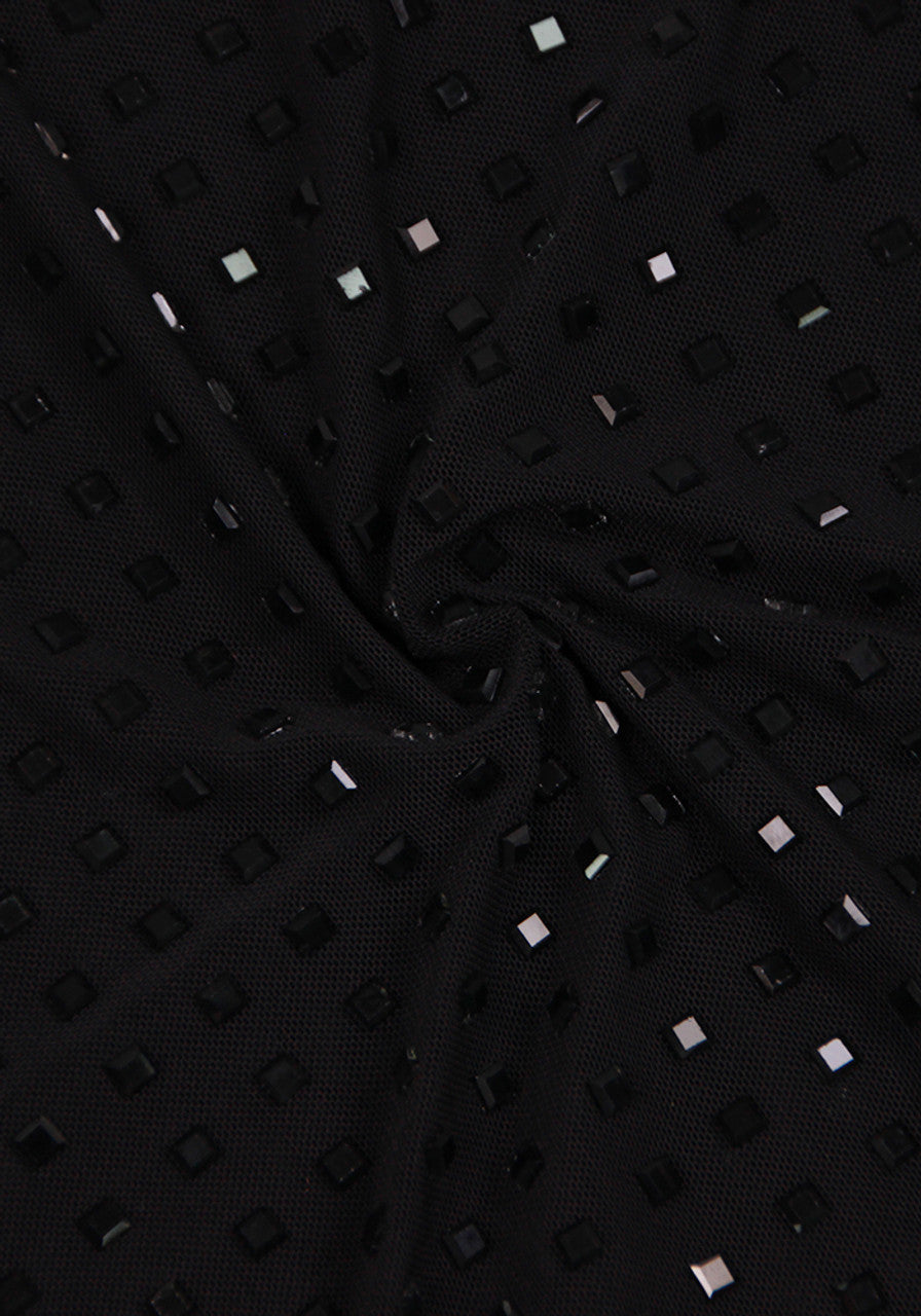 Embelllished Backless Maxi Dress Black HV9965