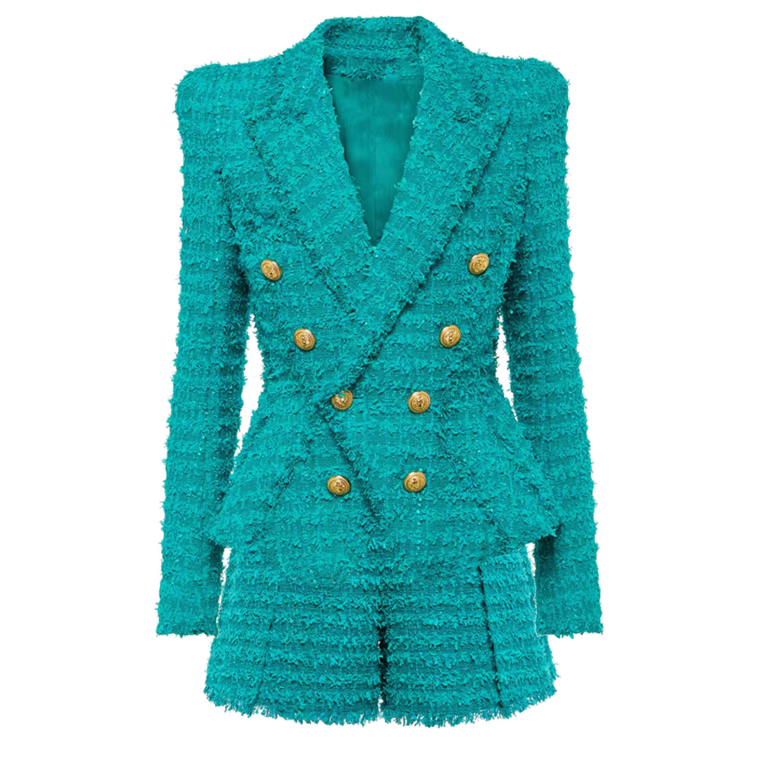 Long Sleeve Frayed Two Piece Set