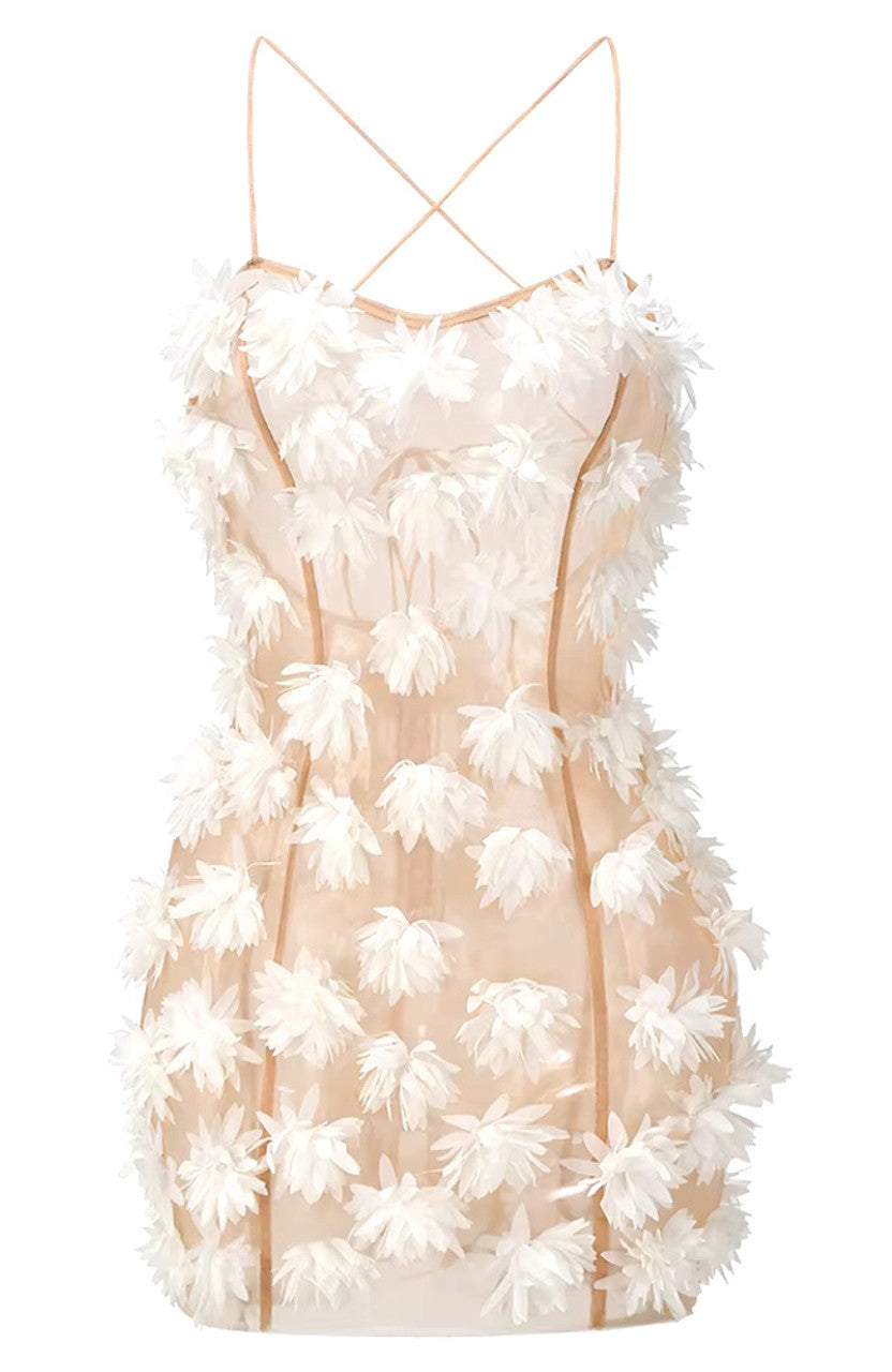 Floral Detail Mesh Dress HV1921