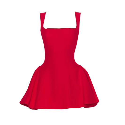 A Line Dress Red
