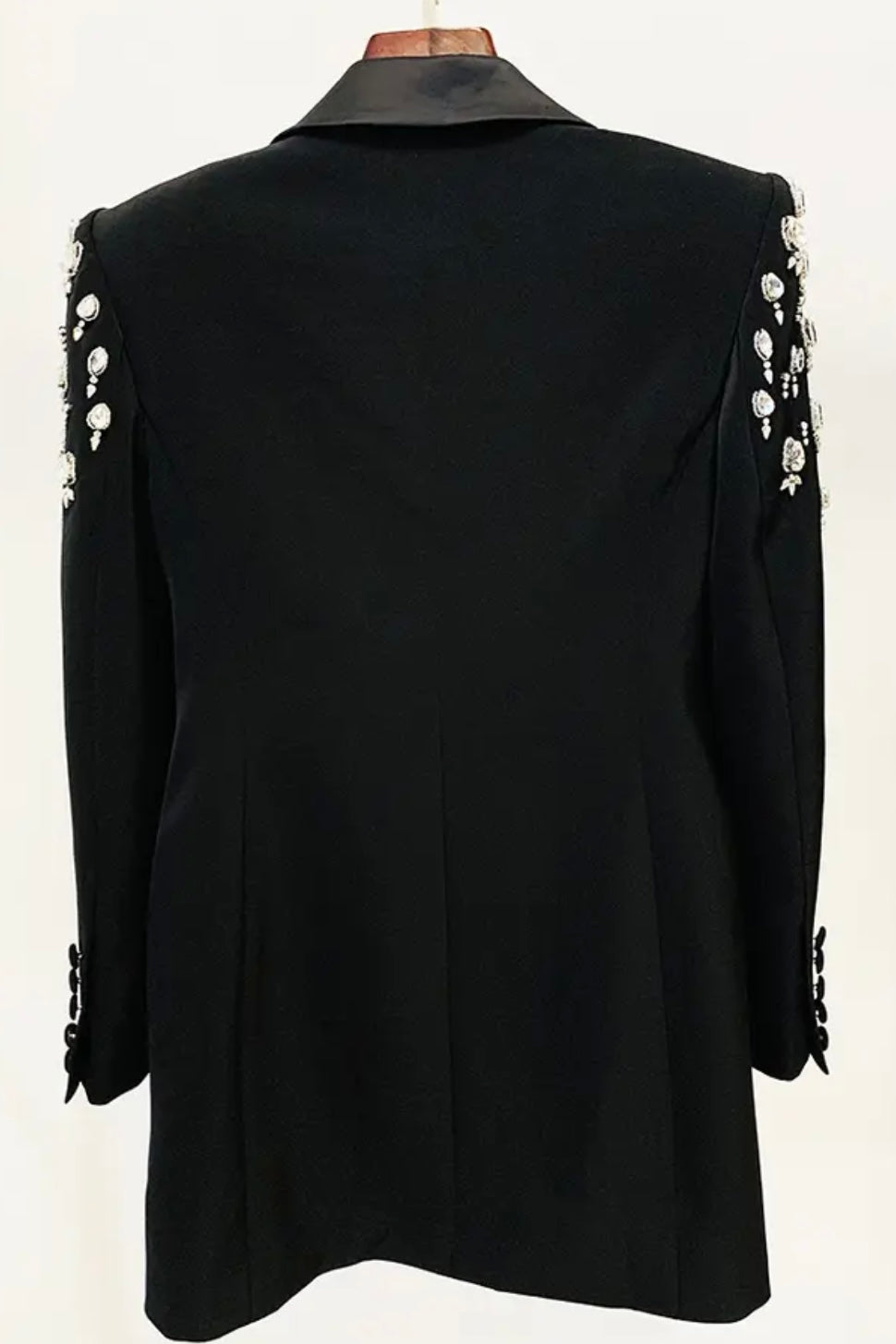 Crystal Long Sleeve Blazer Dress Black HV9991