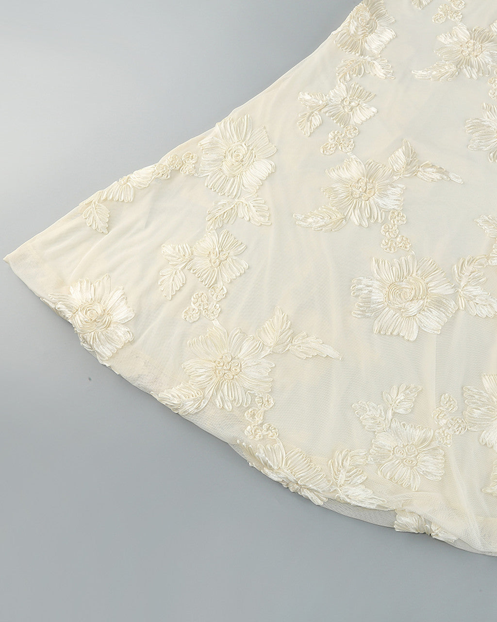 Halter Floral Maxi Dress Ivory HV1527
