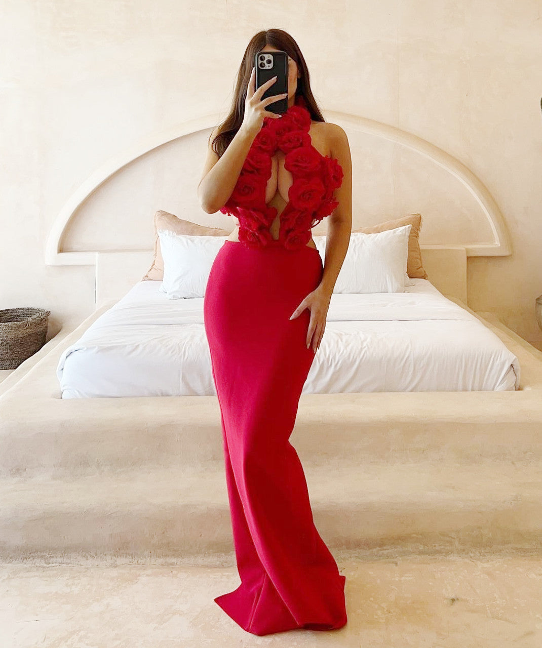 Halter Floral Strappy Maxi Dress