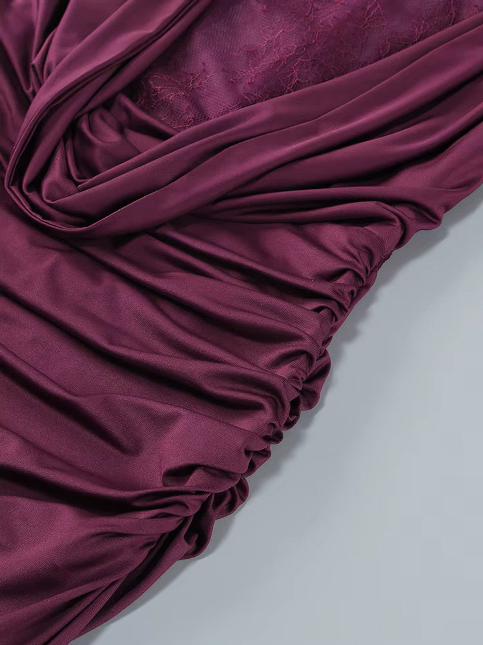 Halter Lace Insert Maxi Dress Plum HV1930