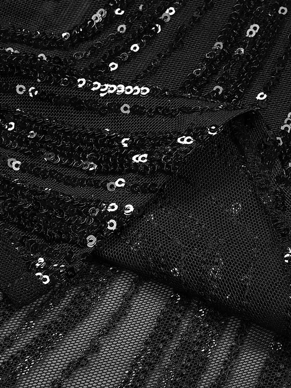 Halter Sequin Mesh Maxi Dress Black