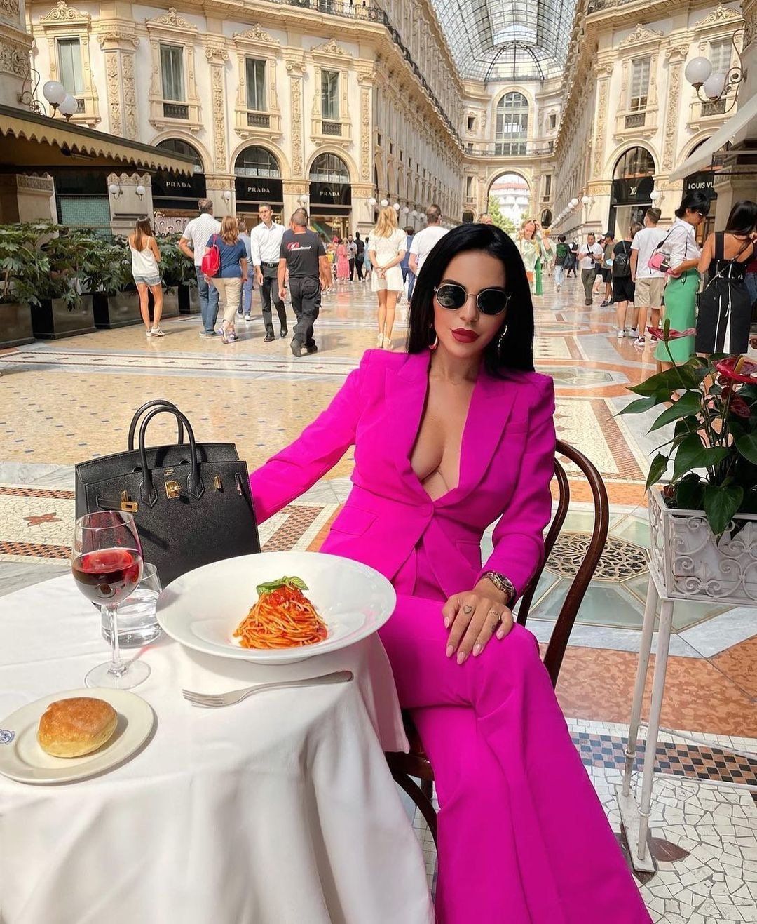 Long Sleeve Suit Hot Pink