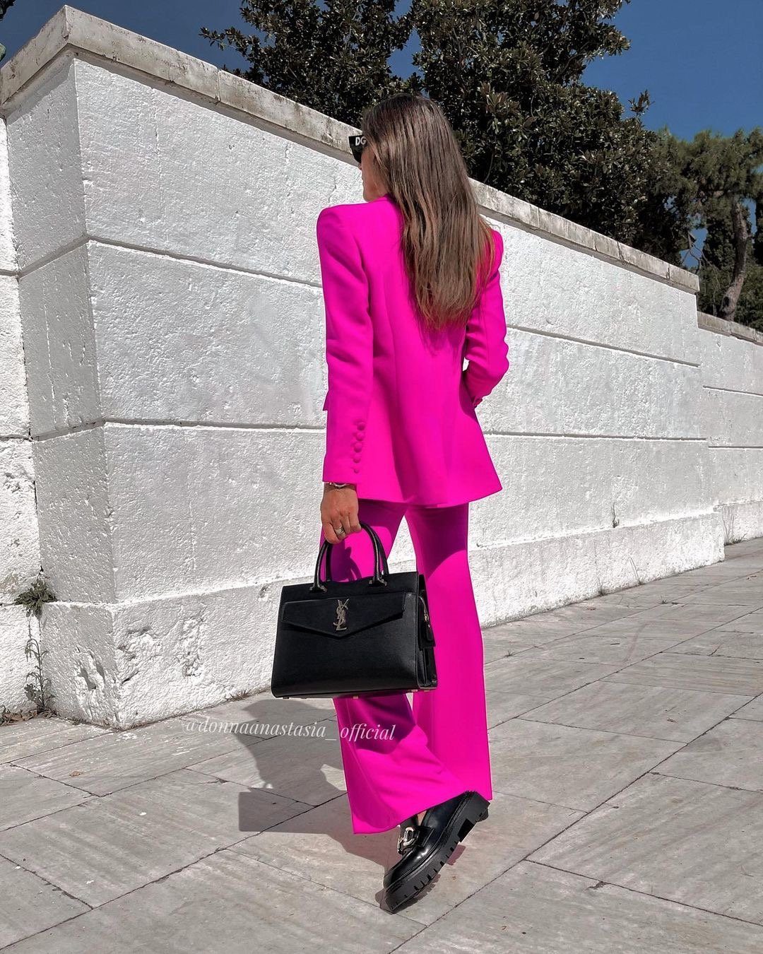 Long Sleeve Suit Hot Pink