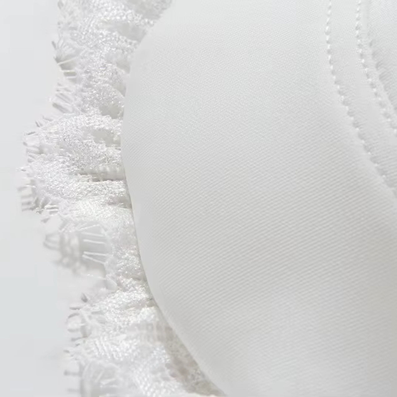 Lace Detail Bustier Midi Dress White