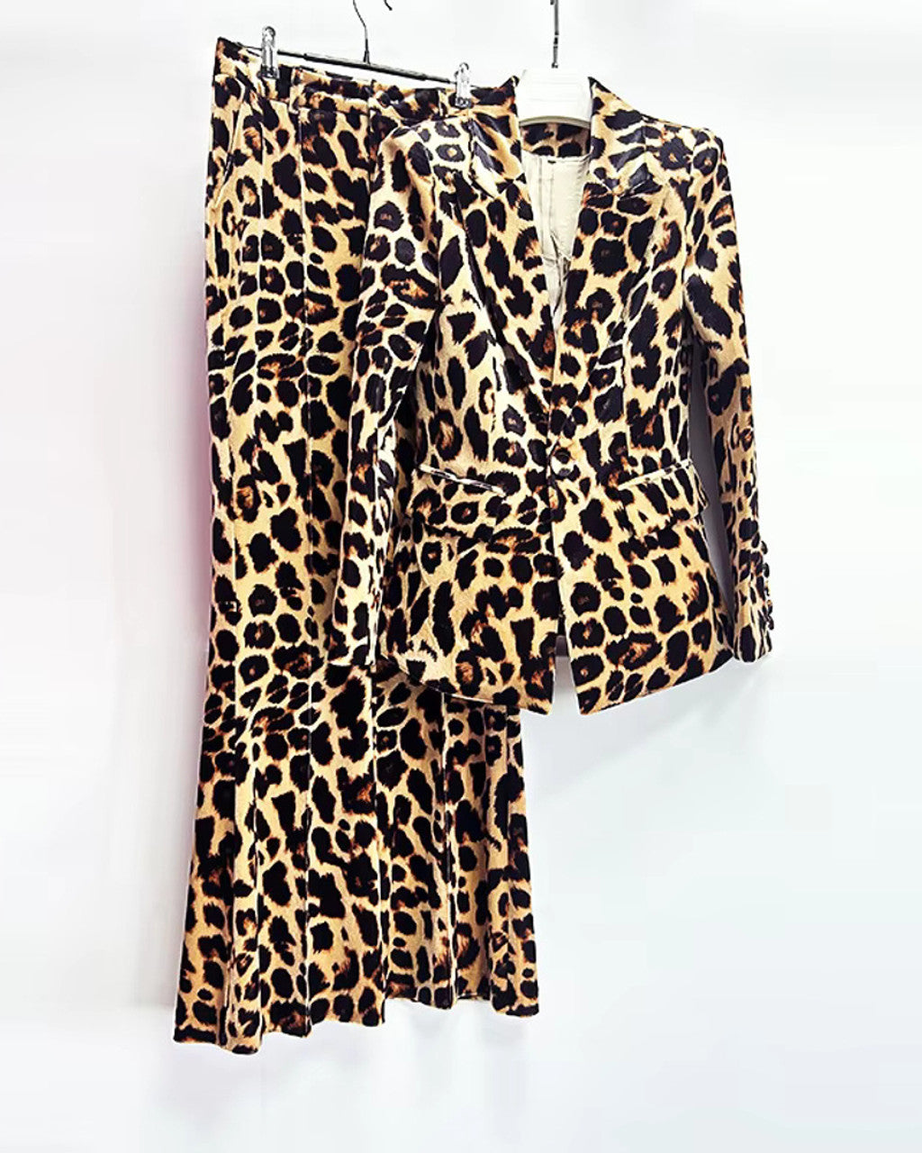 Long Sleeve Animal Print Suit