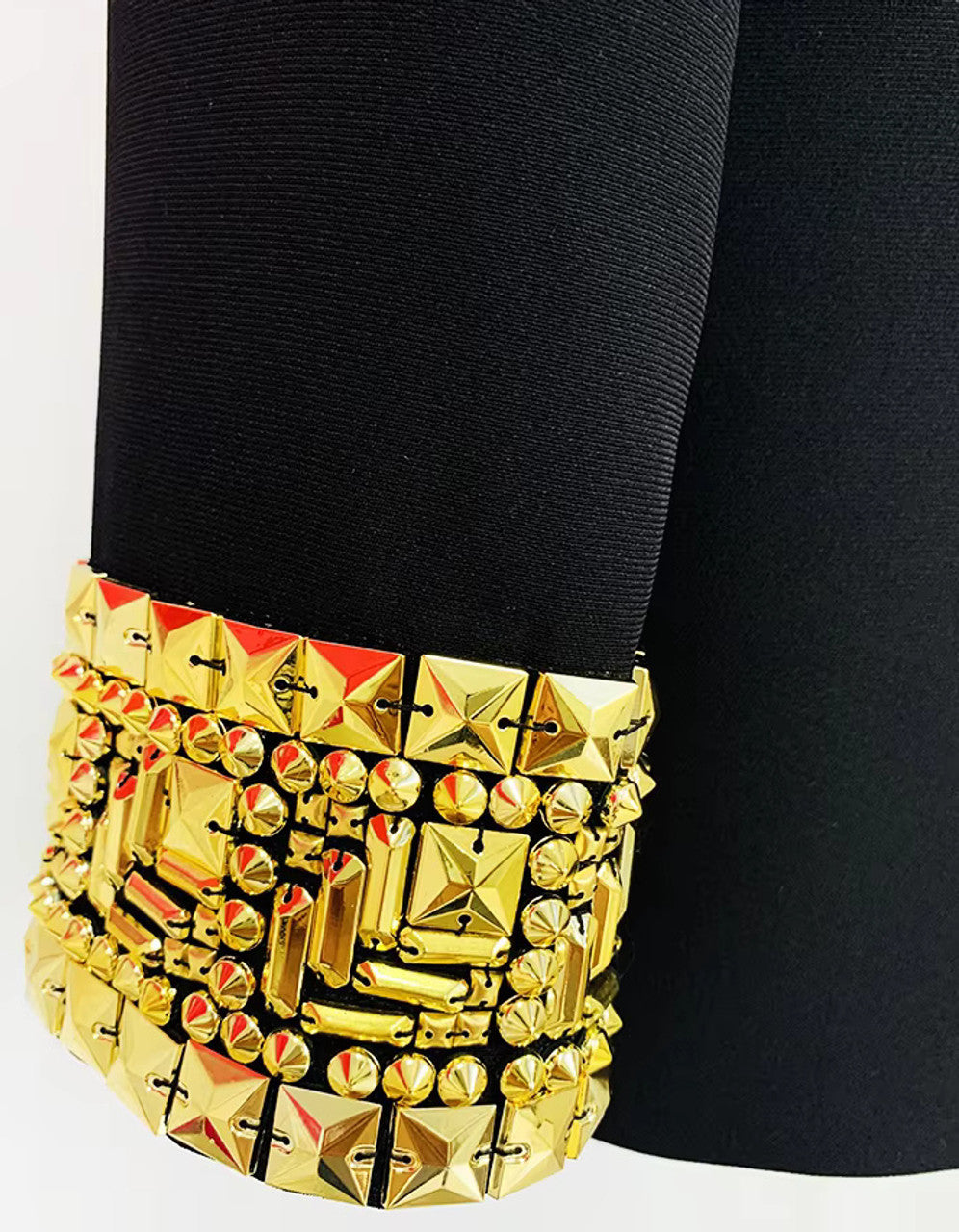 Long Sleeve Embellished Blazer Black