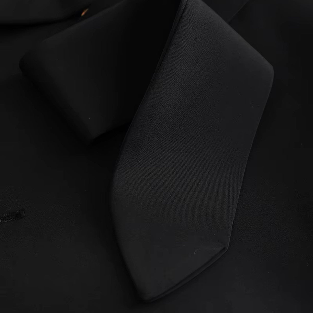 Long Sleeve Belt Detail Blazer Black