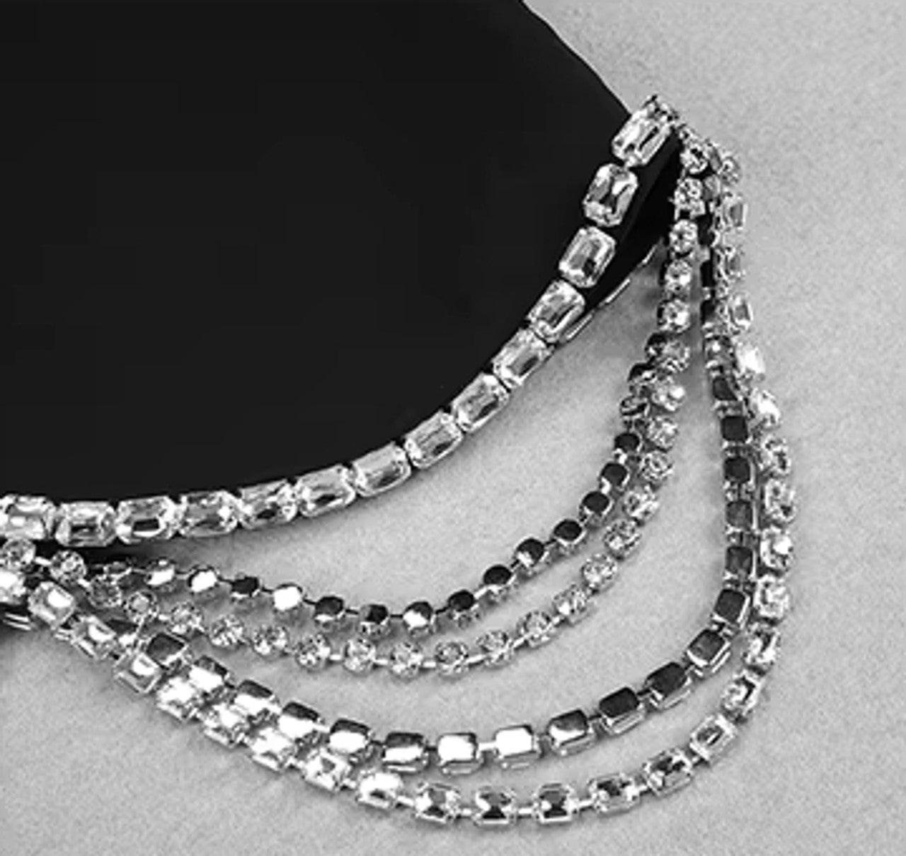 Long Sleeve Crystal Detail Two Piece Dress