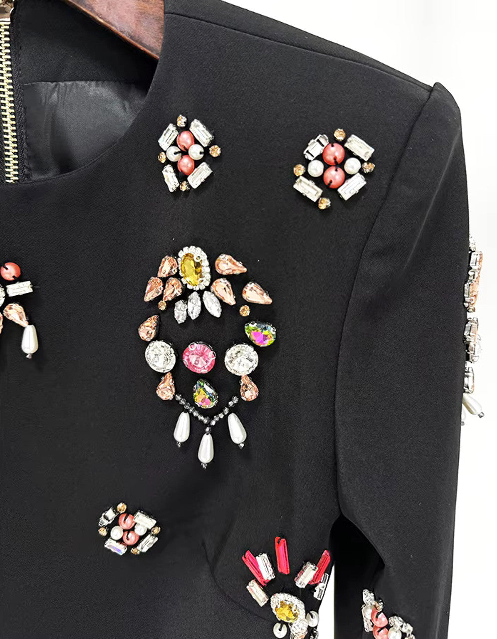 Long Sleeve Embellished Two Piece Midi Dress