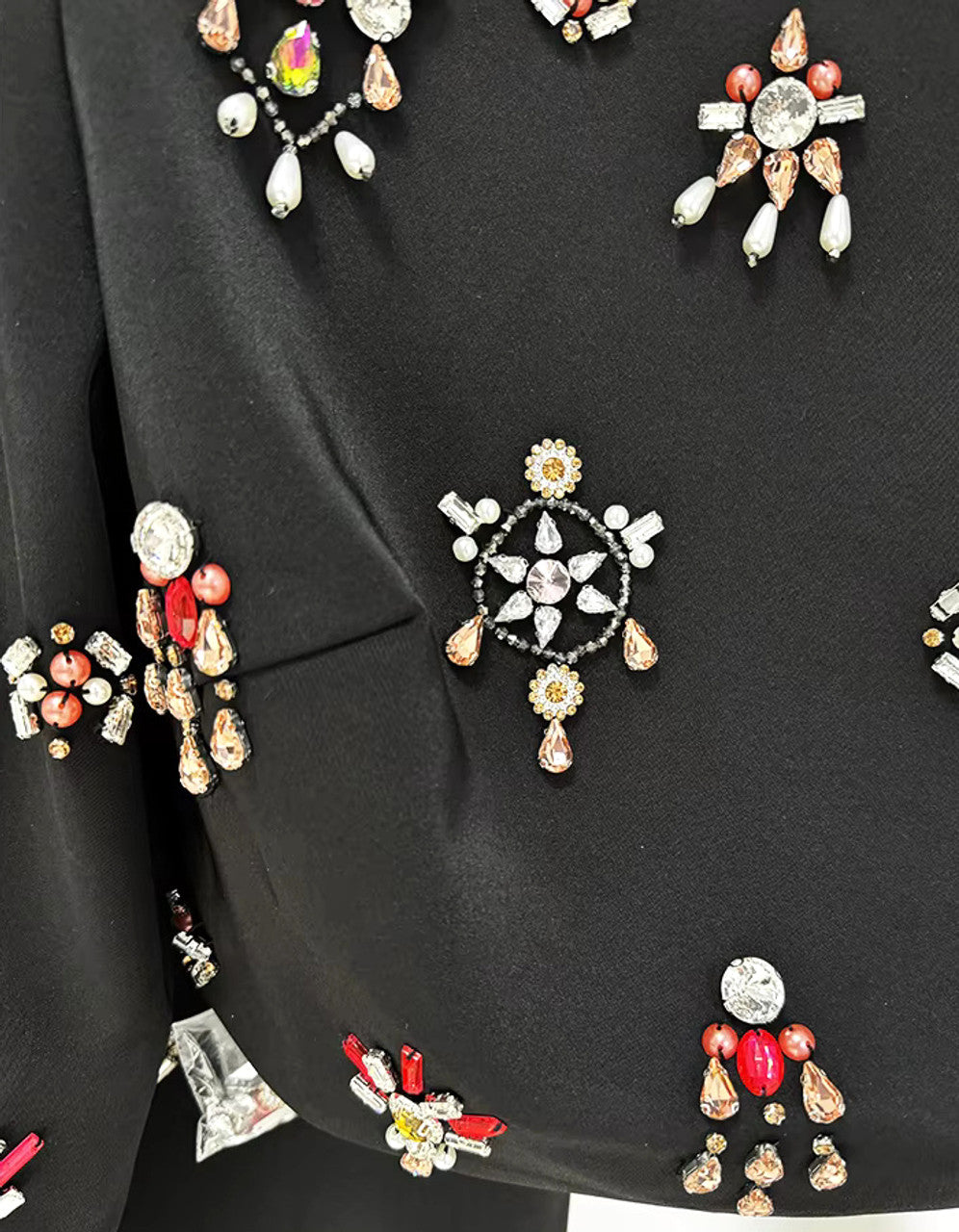 Long Sleeve Embellished Two Piece Midi Dress