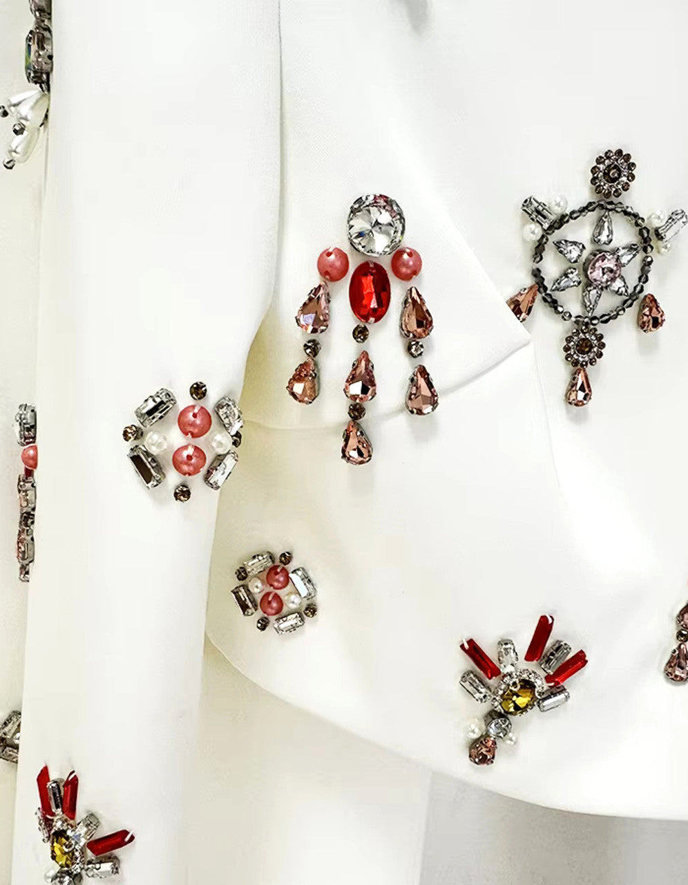 Long Sleeve Embellished Two Piece Midi Dress