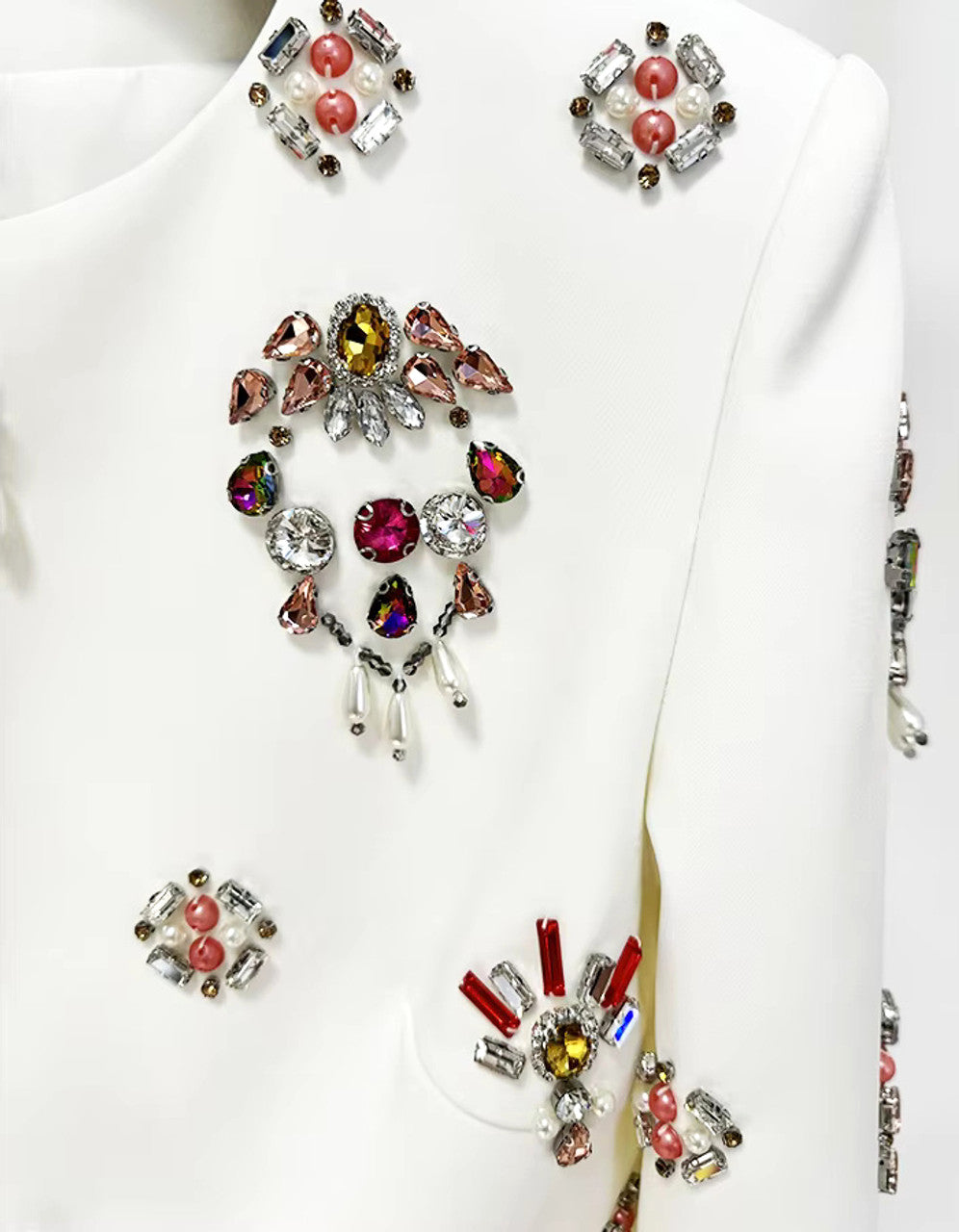 Long Sleeve Embellished Two Piece Midi Dress