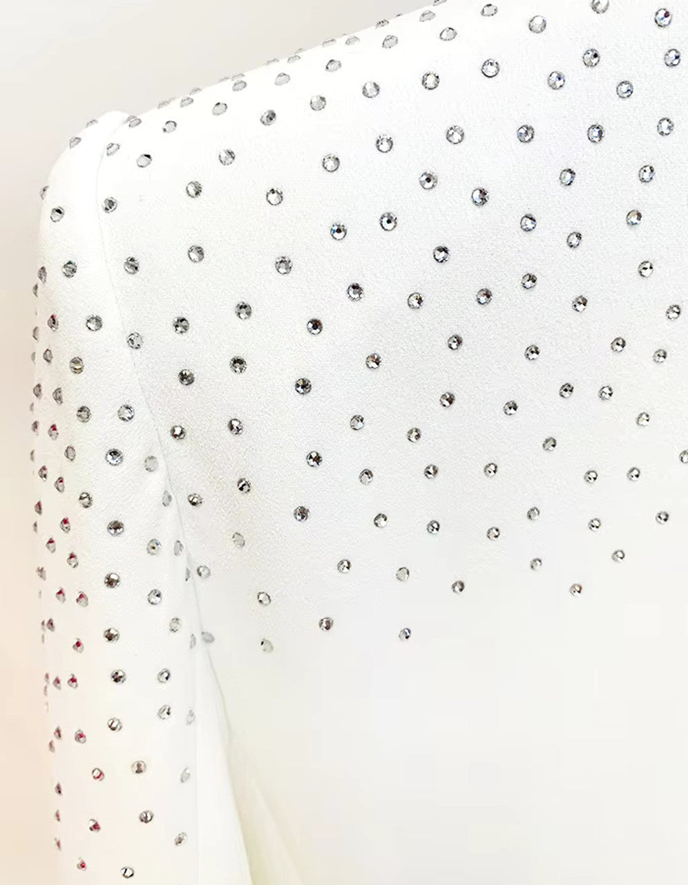Long Sleeve Crystal Two Piece Set White
