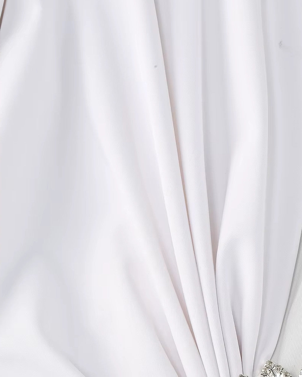 Long Sleeve Draped Embellished Maxi Dress