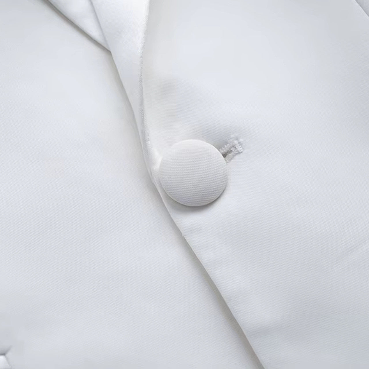 Long Sleeve Feather Detail Suit White