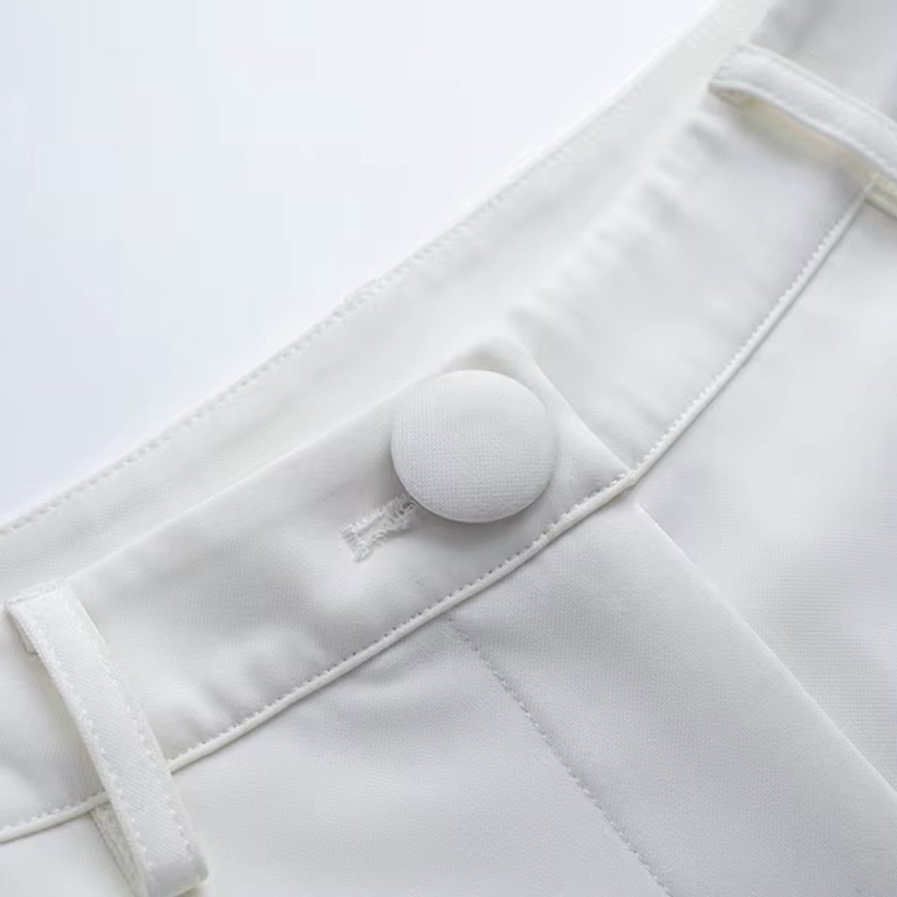 Long Sleeve Feather Detail Suit White
