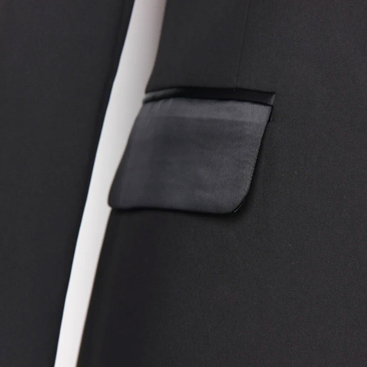 Long Sleeve Feather Detail Suit Black