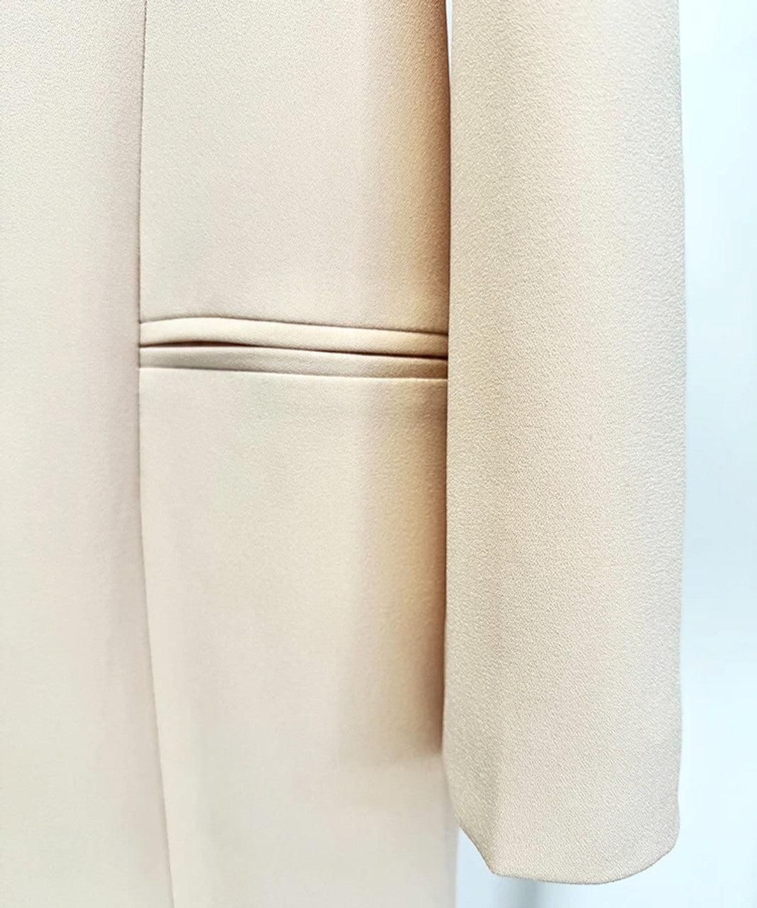 Long Sleeve Floral Crystal Maxi Coat Dress Ivory HV1717