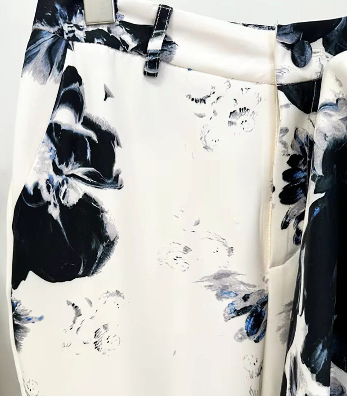 Long Sleeve Floral Suit White