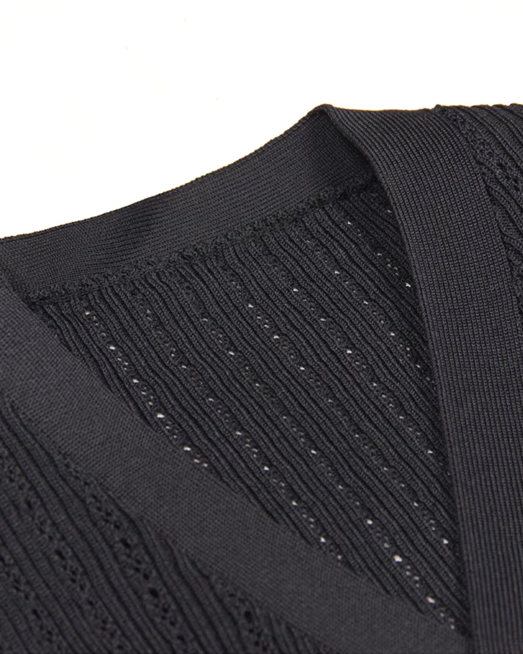 Long Sleeve Fluted Midi Two Piece Knitted Dress