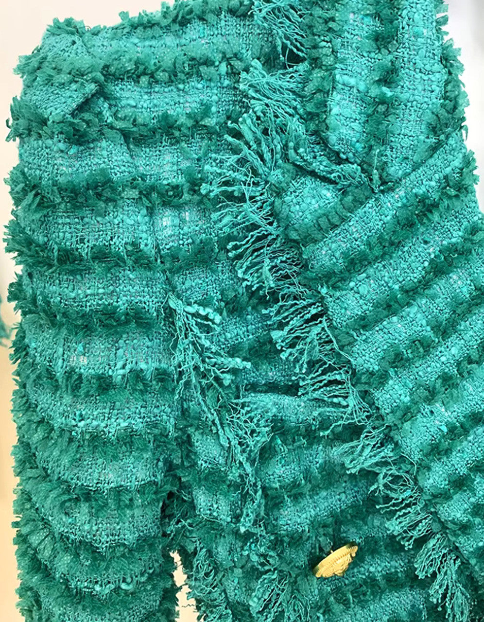 Long Sleeve Frayed Two Piece Set