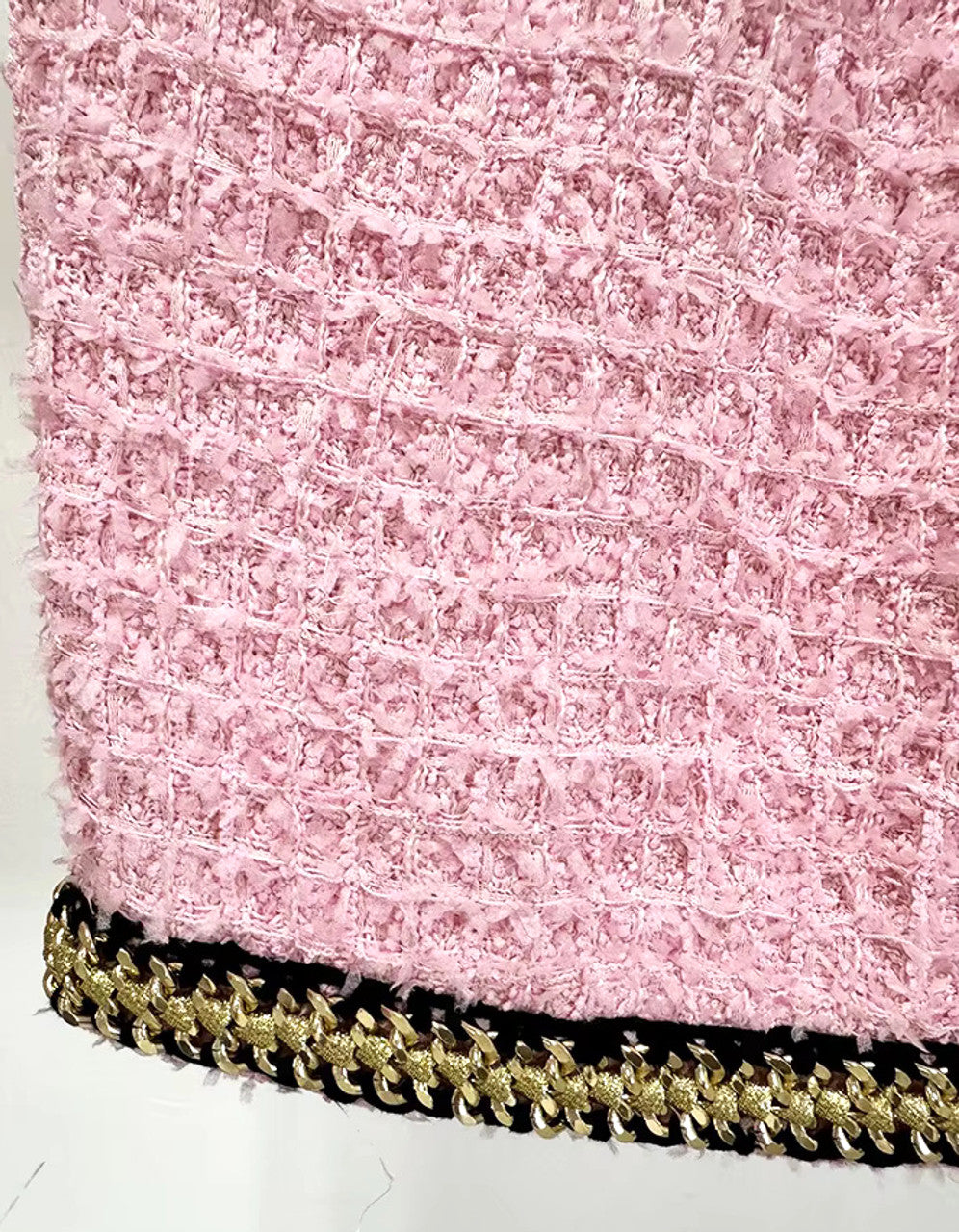 Long Sleeve Gold Trim Two Piece Set Pink HV1423