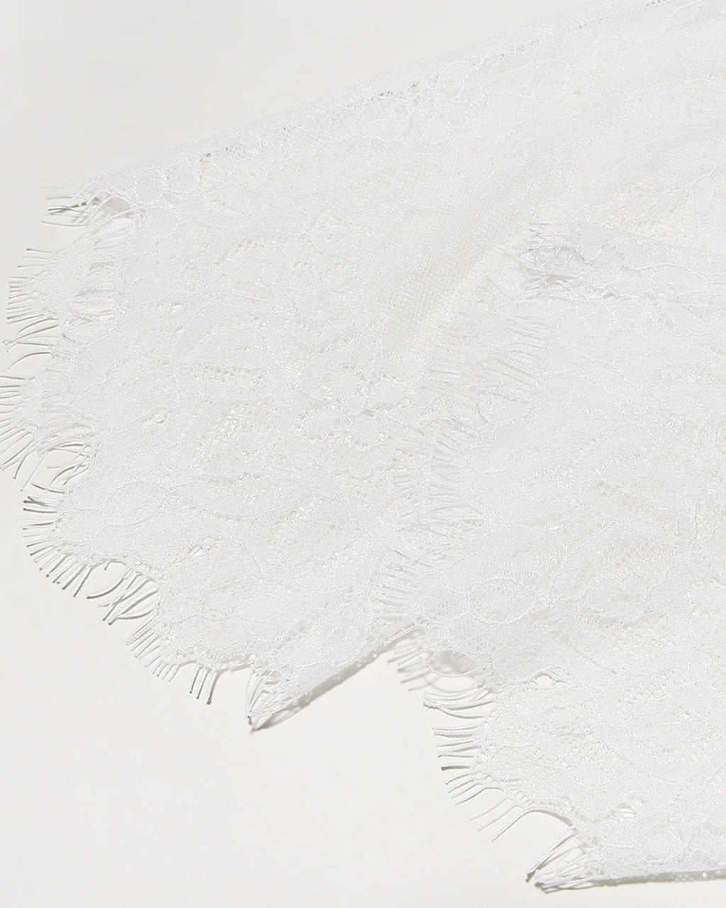Long Sleeve Draped Lace Corset Maxi Dress White