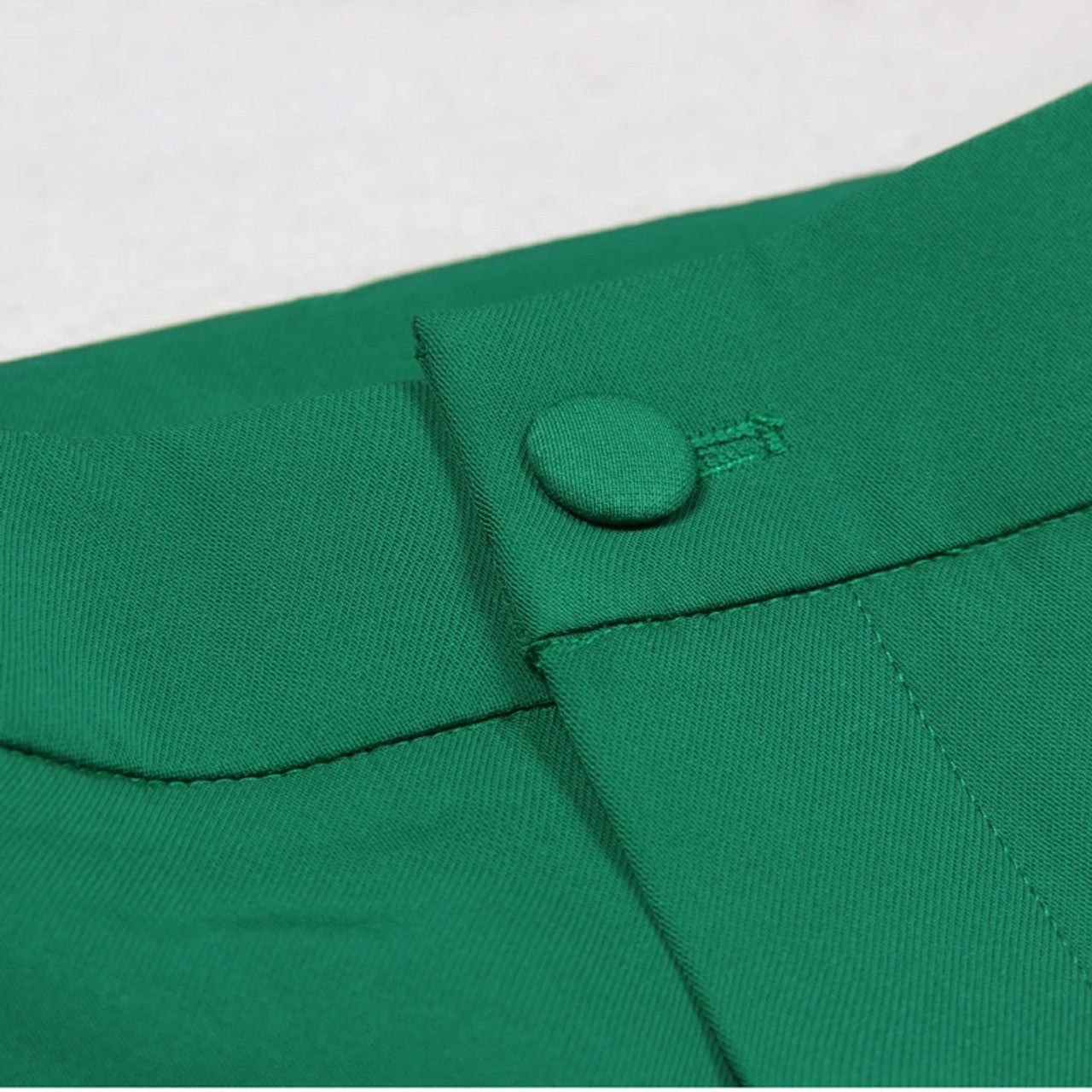 Long Sleeve Satin Detail Suit Green
